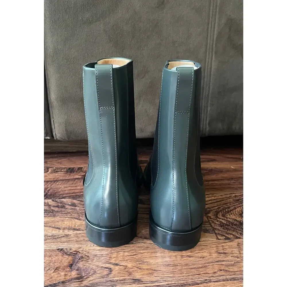$1,500 NIB Bottega Veneta Men's Gray Leather Chelsea Boots Size 6(39)